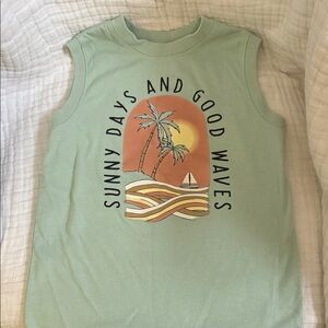 Garanimals Mint Green Tank Top with Beach Design